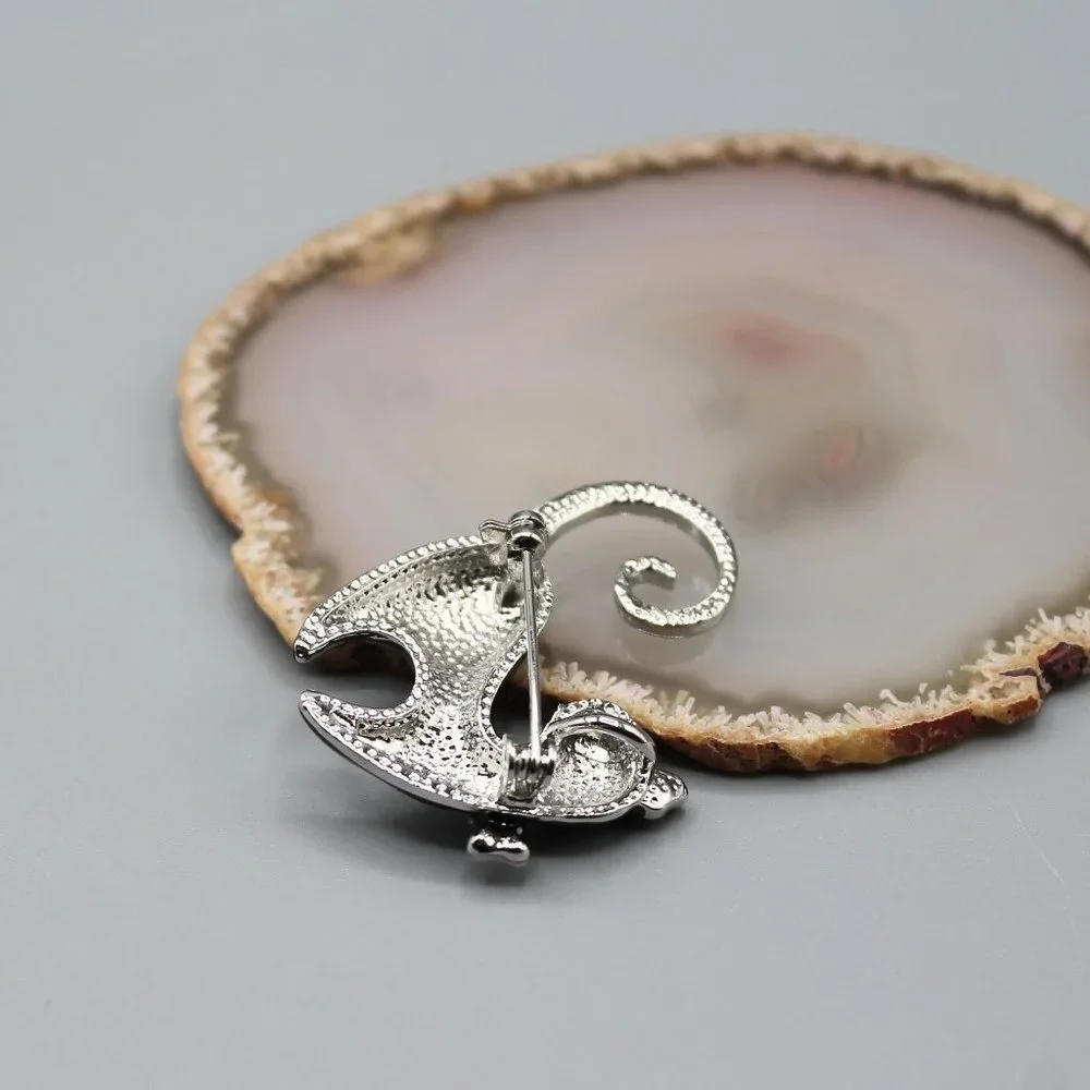 Cat brooch pin jewelry pendant adorable cute gold black pink small elegant - Picture 7 of 12
